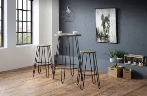 Pair of Dalston Round Bar Stools