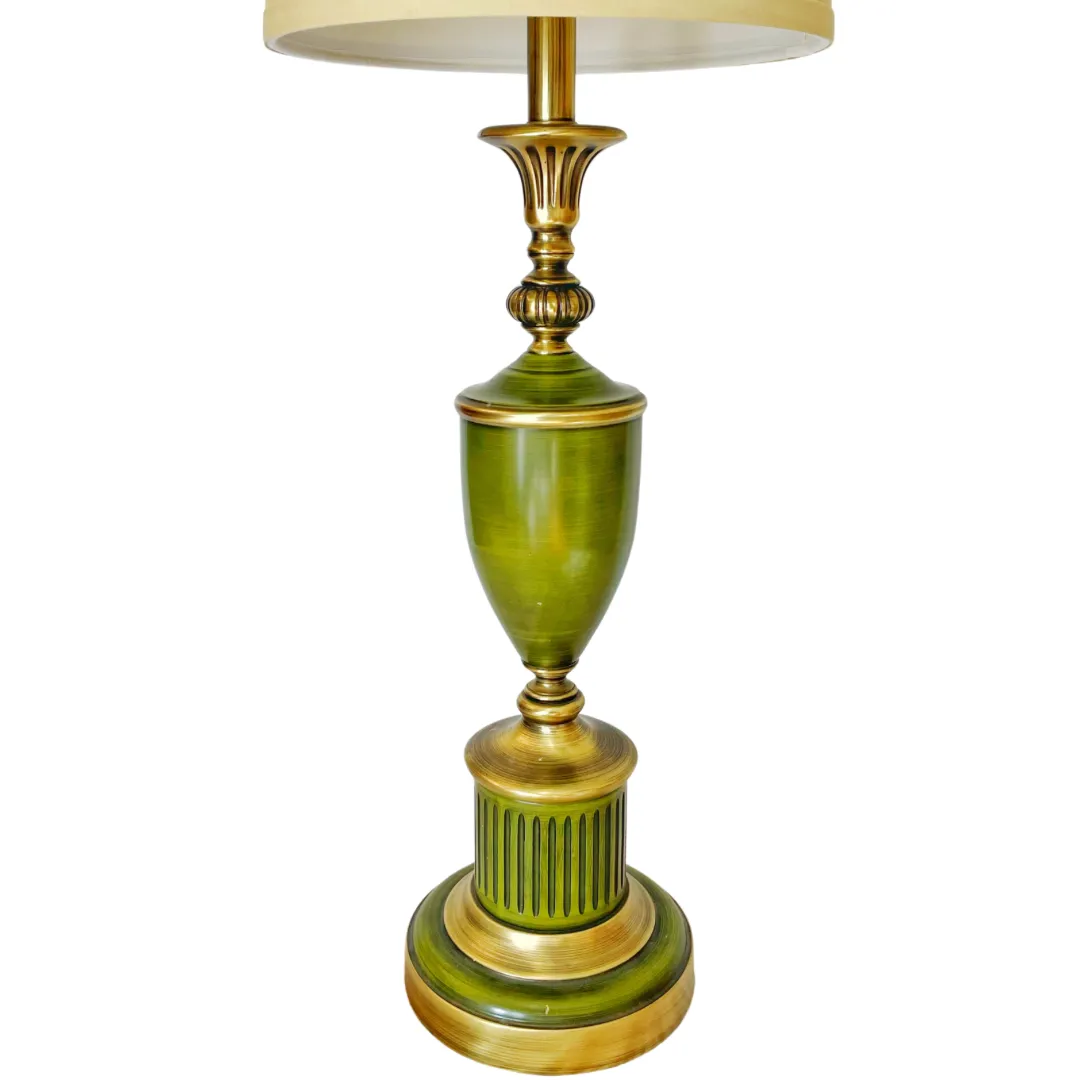 Pair of Vintage Green Lamps