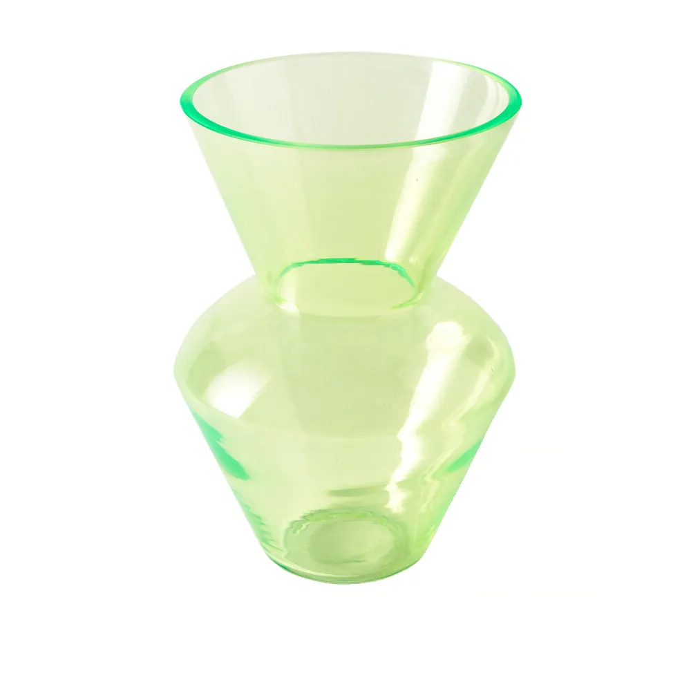 Pols Potten Fat Neck Vase in Green Glass