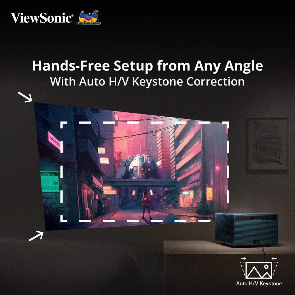 [Pre-Order] ViewSonic LX60HD 1080P Smart LED Projector with Built-in Google TV  | Up to 100" screen size