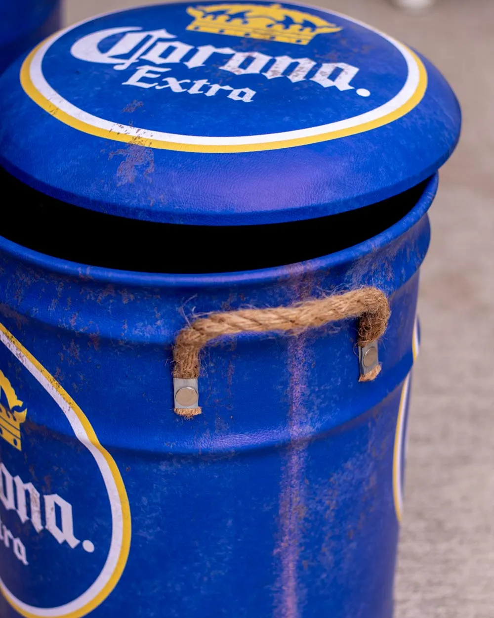 'Premium Beer' Faux Leather Set of 3 Storage Stools