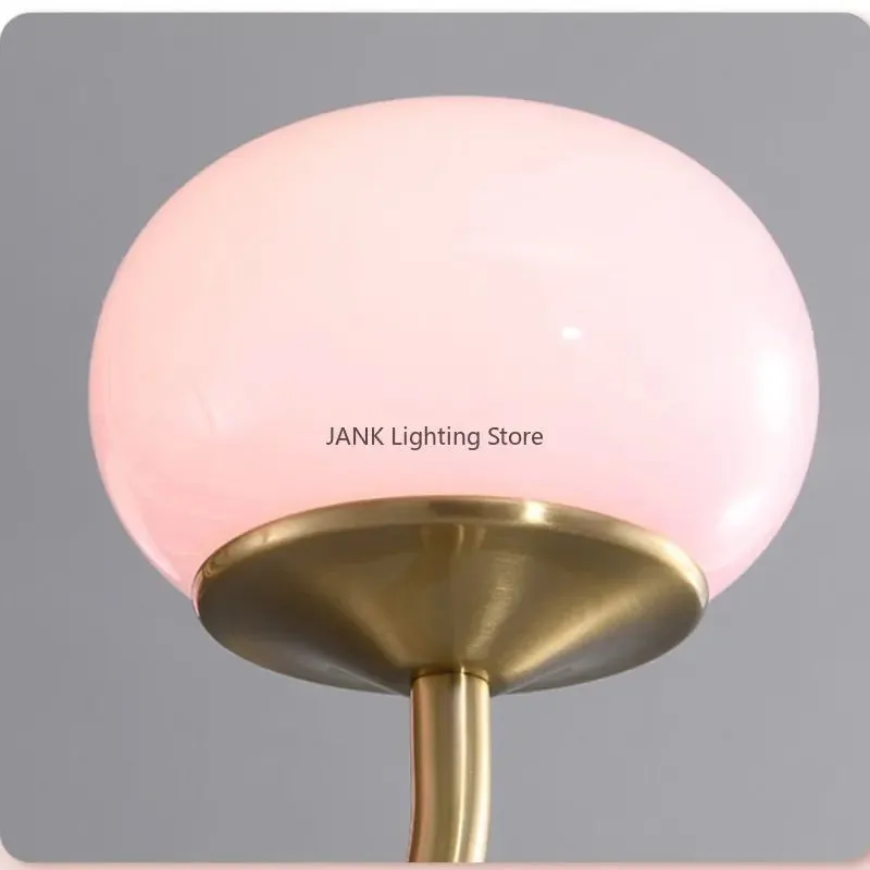 "Mansion French Pink Glass Chandelier for Cozy Spaces LED Lamps"