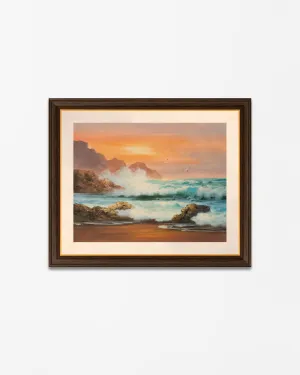 "Sunset Seascape" Handmade Oil Painting 20"x24"
