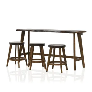 Robbins Dark Walnut 4-Piece Counter Height Table Set with USB & Outlet