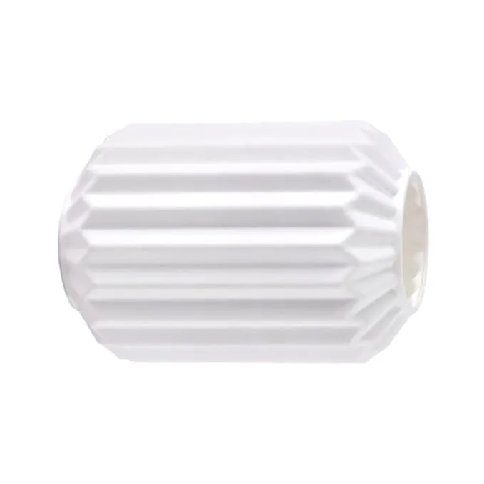 RSP HOME DECOR Geometric Plastic Flower Vases, 5.5-Inch, Set of 2, for Home/Office/Garden Decor (White)