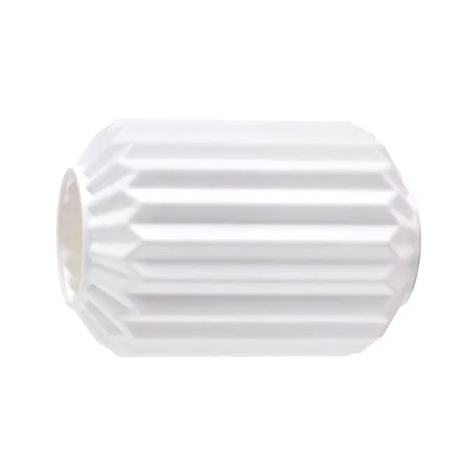 RSP HOME DECOR Geometric Plastic Flower Vases, 5.5-Inch, Set of 2, for Home/Office/Garden Decor (White)