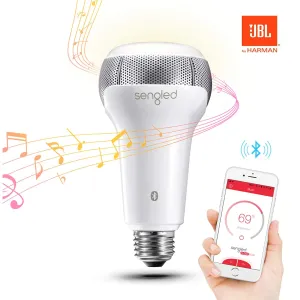 Sengled Smart Bulb E27 Base with JBL Bluetooth Speakers, App Controlled Dual Channel Dimmable LED Light Bulb, 60W Equivalent, Compatible with Amazon Alexa [Energy Class A ]