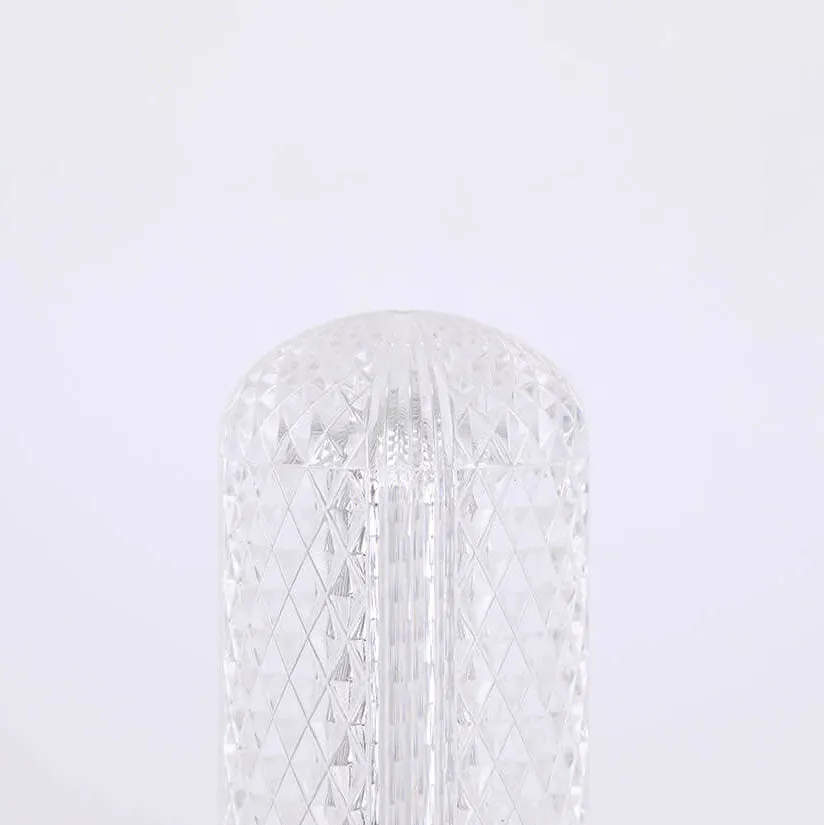 Simple Creative Acrylic Cylindrical Metal LED Rechargeable Table Lamp