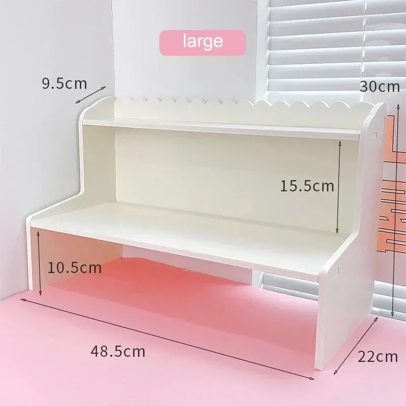 SINOTAO  -  Desktop Storage Rack Ins Student Dormitory Cosmetic Elevated Stationery Box Office Organizer File Tray Desk Accessories