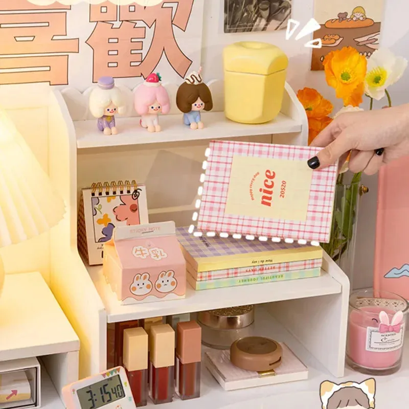 SINOTAO  -  Desktop Storage Rack Ins Student Dormitory Cosmetic Elevated Stationery Box Office Organizer File Tray Desk Accessories