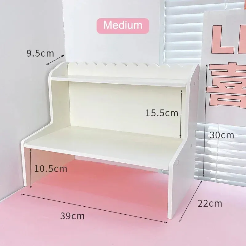 SINOTAO  -  Desktop Storage Rack Ins Student Dormitory Cosmetic Elevated Stationery Box Office Organizer File Tray Desk Accessories