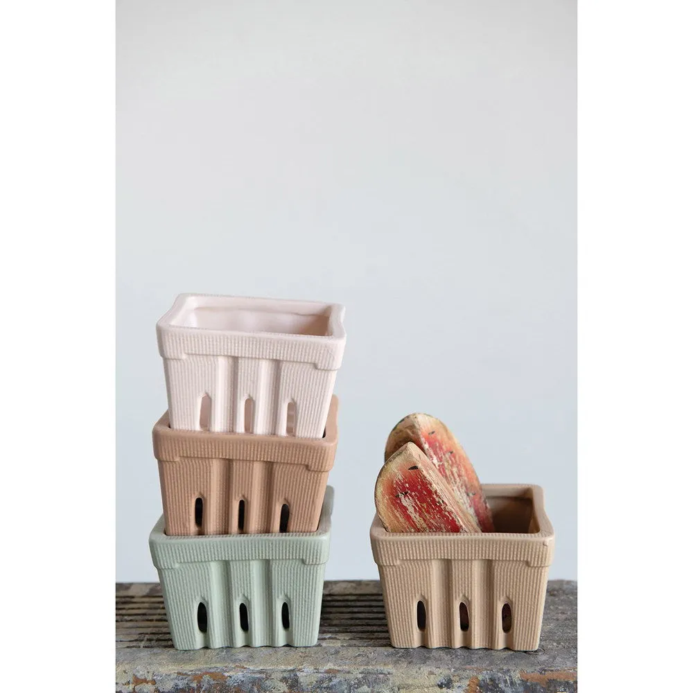 Stoneware Berry Baskets