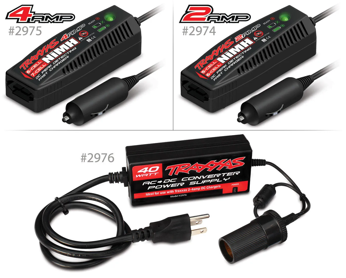 TRAXXAS 2974: Charger, DC, 2 amp (5 - 7 cell, 6.0 - 8.4 volt, NiMH)