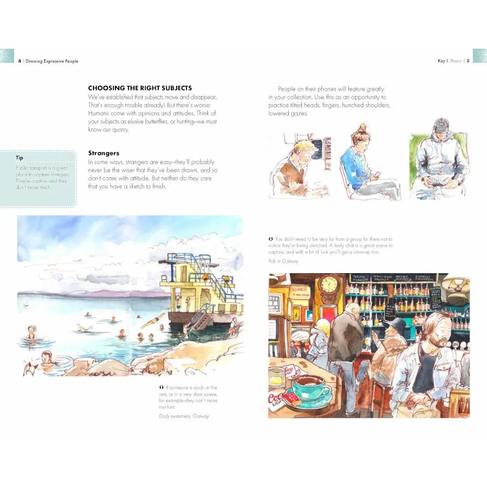 Urban Sketching: Drawing Expressive People by Róisín Curé