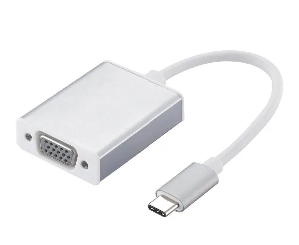 USB 3.1 Type C Male Converter Type C to VGA A Female - Aluminum Housing