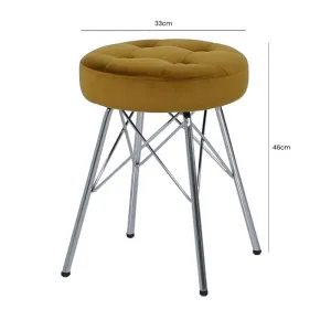 Value Alice Mustard Tufted Stool