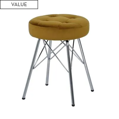 Value Alice Mustard Tufted Stool