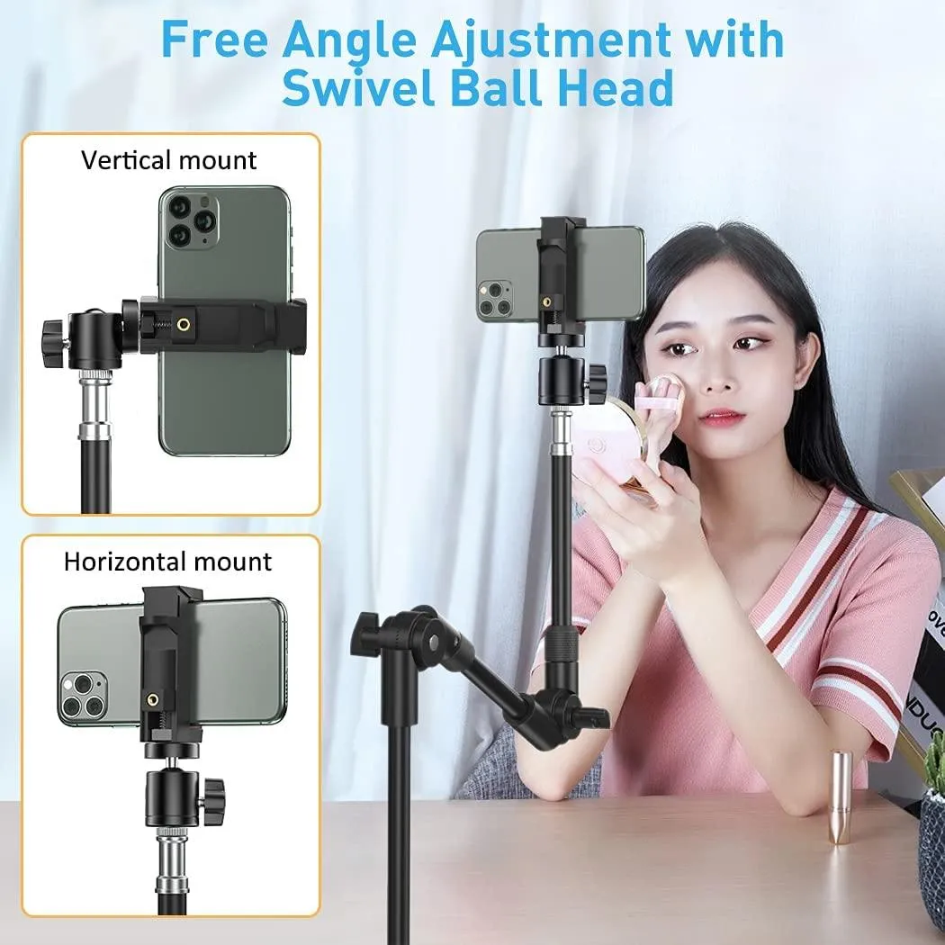 Webcam Stand Camera Mount with Phone Holder