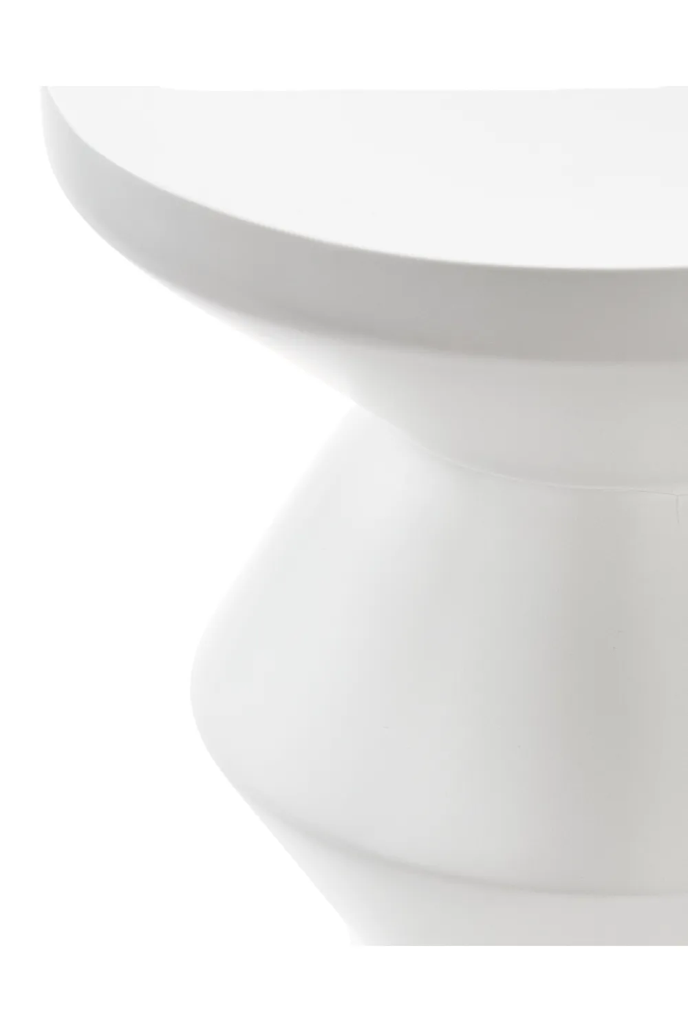 White Fiber Glass Outdoor Stool | Pols Potten Zig Zag