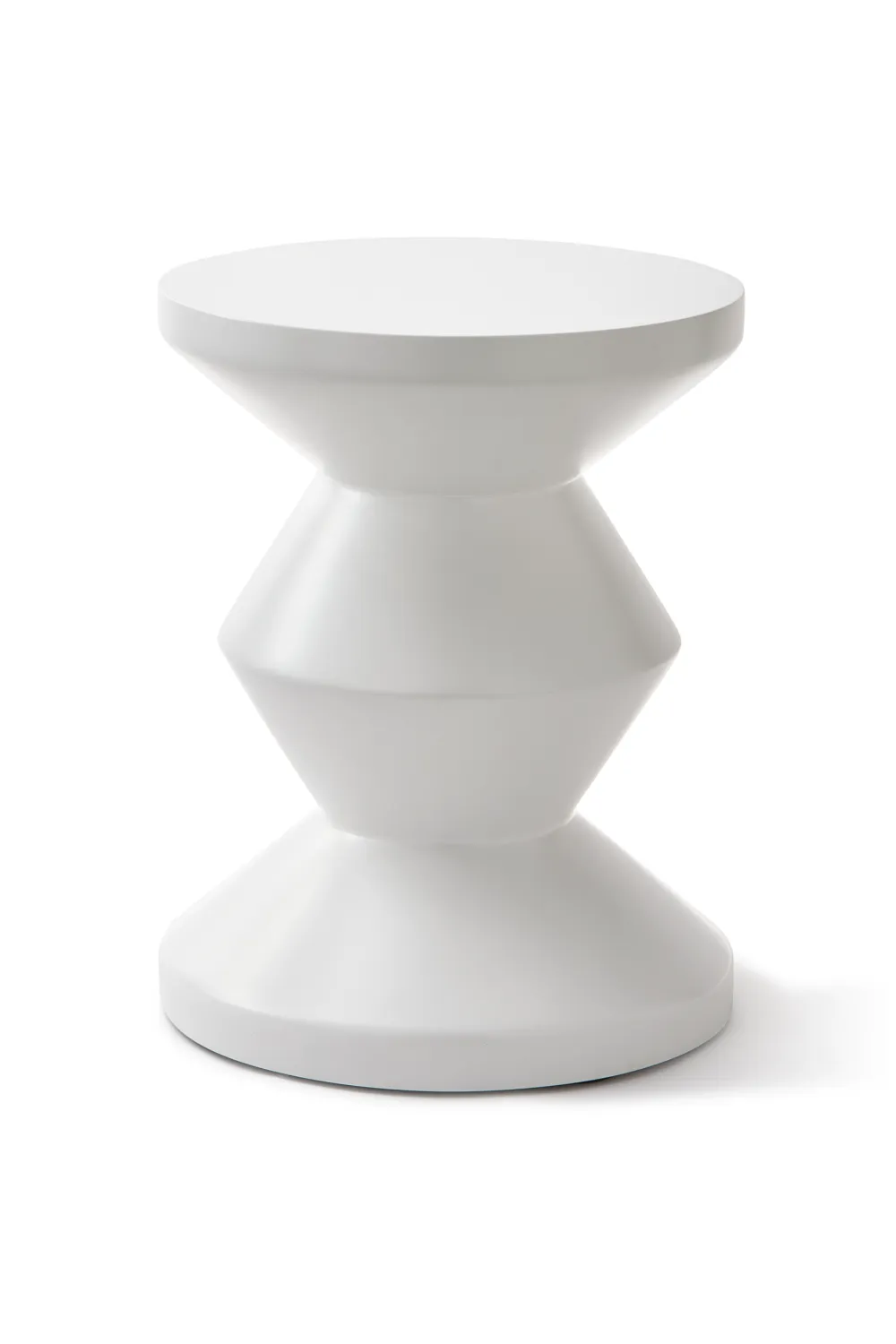 White Fiber Glass Outdoor Stool | Pols Potten Zig Zag