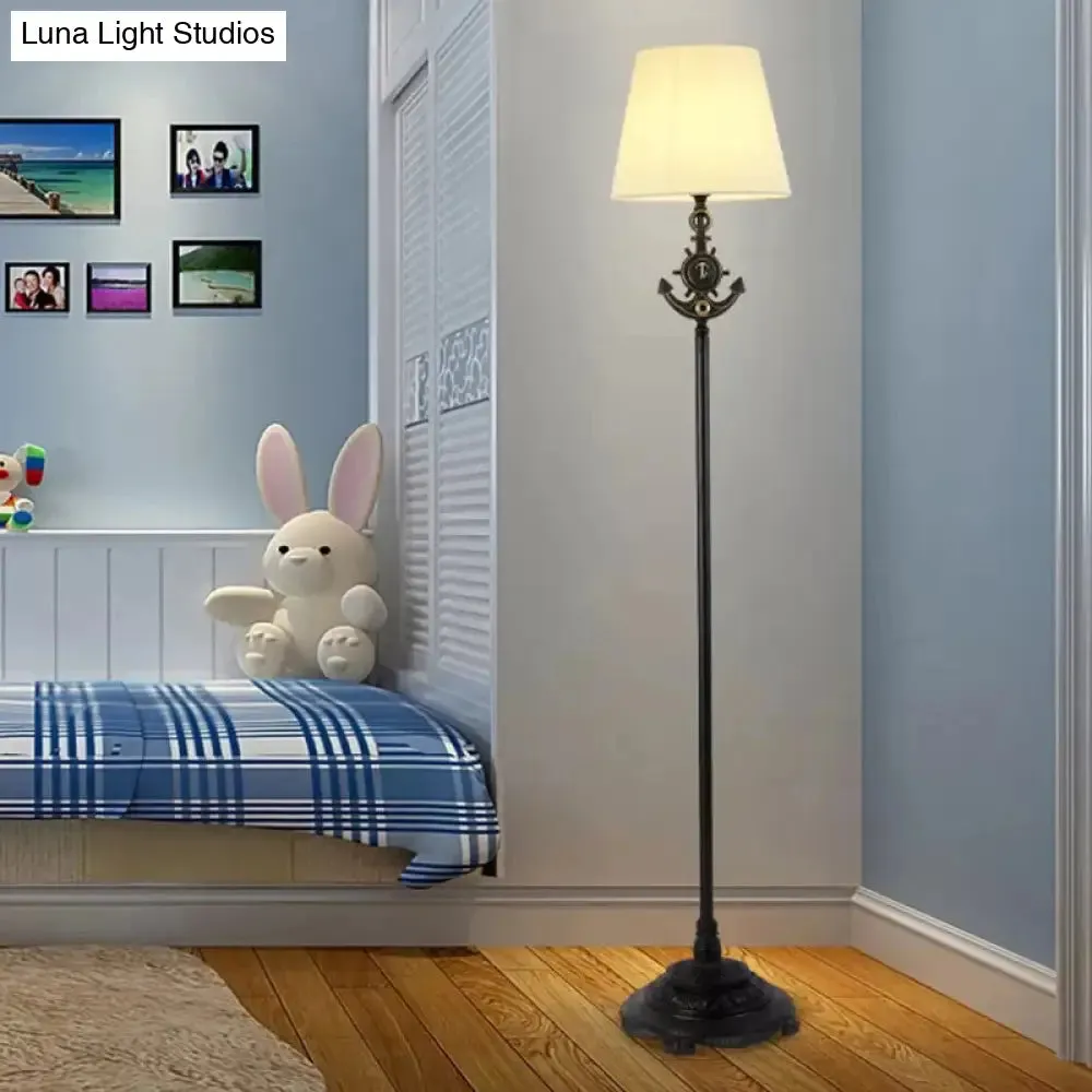 White Floor Lamp with Simple Style and Plug-in Cord for Living Room