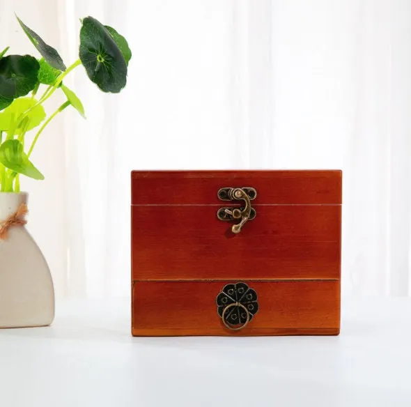 Wooden Sewing Box - Sewing Kit for Adults - Sewing Basket - Hand Sewing Box - Sewing Organizer Supplies Accessories Gift - Sewing Case