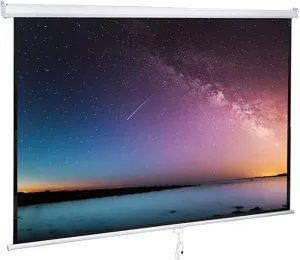 ZENY™ 80'' 16:9 HD Projection Screen Foldable Anti-Crease Portable Projector Movie Screen Manual Pull Down for Home Theater Presentation Education Outdoor Indoor Public Display